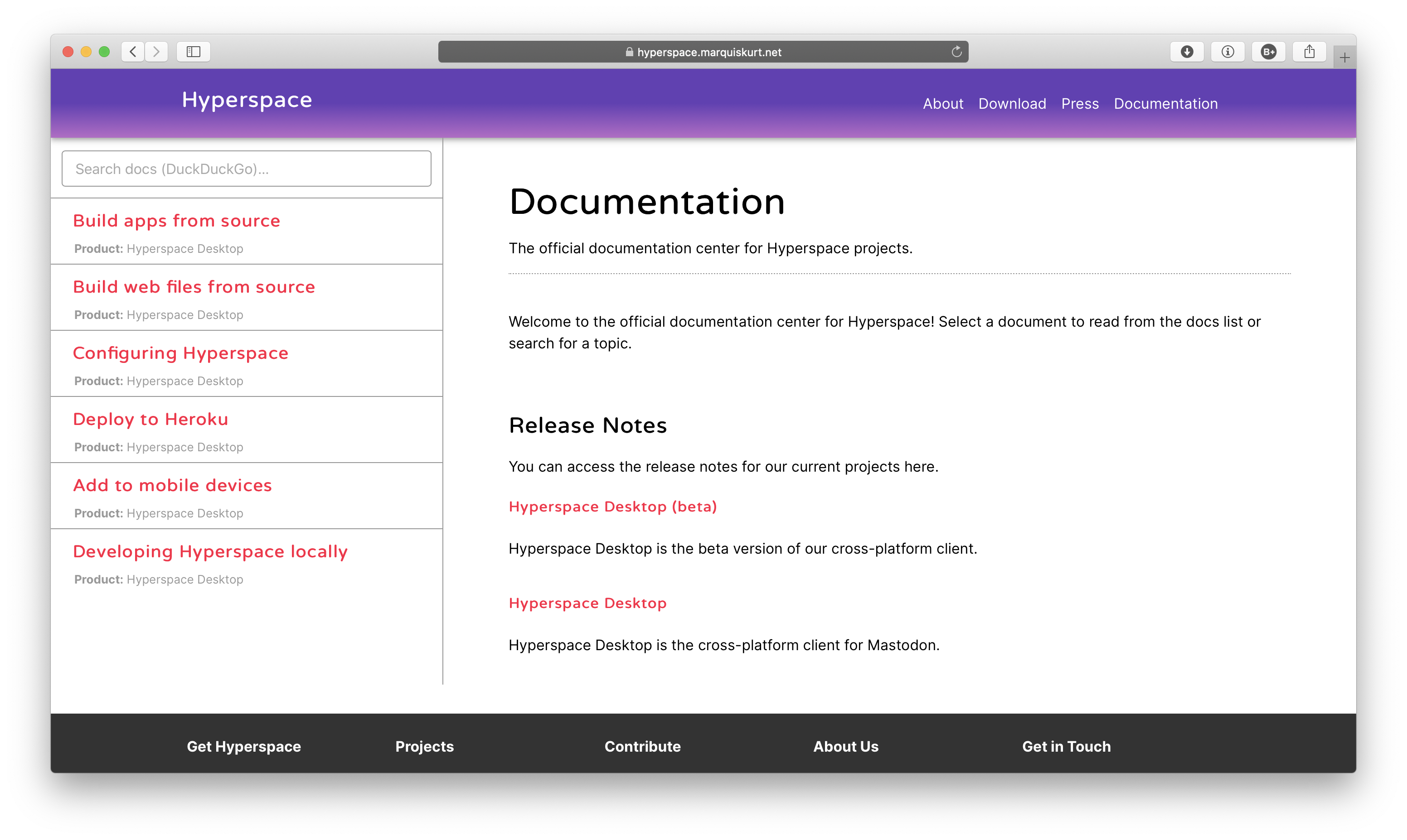 Documentation center overhaul