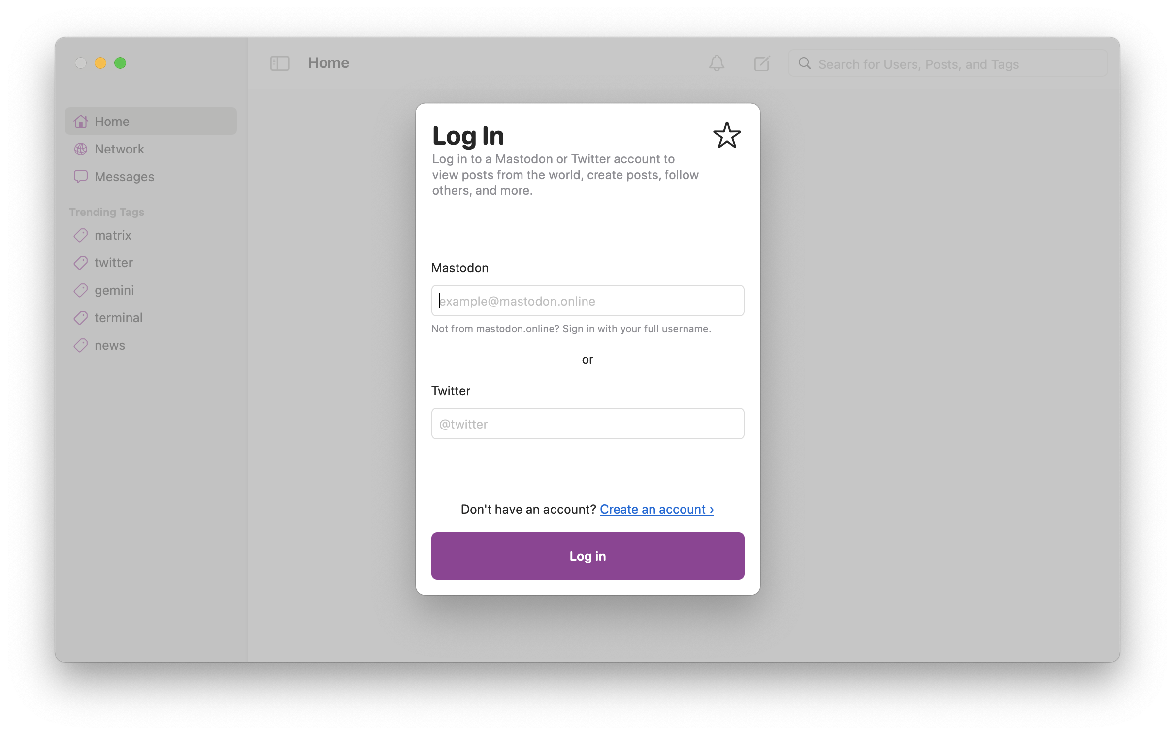 Login prompt on macOS
