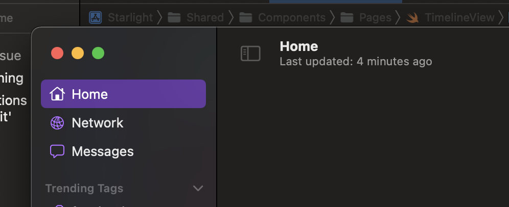 Updated navigation on macOS